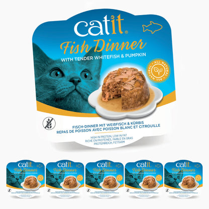 Catit Fish Dinner with Whitefish & Pumpkin 6 Pack