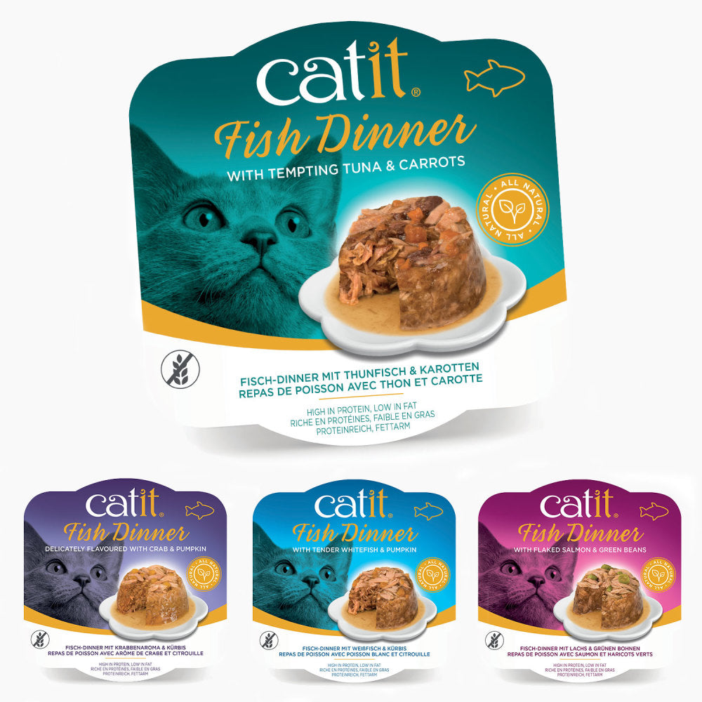 Catit Fish Dinner flavoured with Crab & Pumpkin