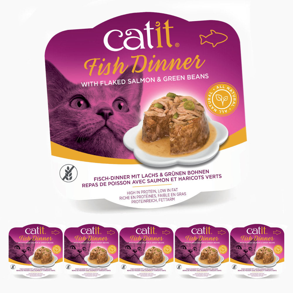 Catit Fish Dinner with Salmon & Green Beans 6 Pack