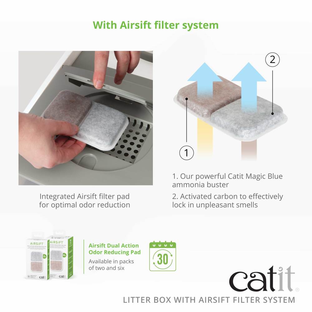 Catit Jumbo Hooded Litter Box with Airsift Filter System