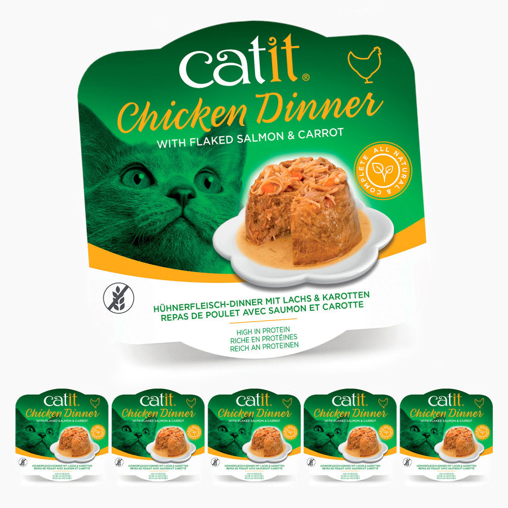 Catit Chicken Dinner with Salmon & Carrot 6 Pack